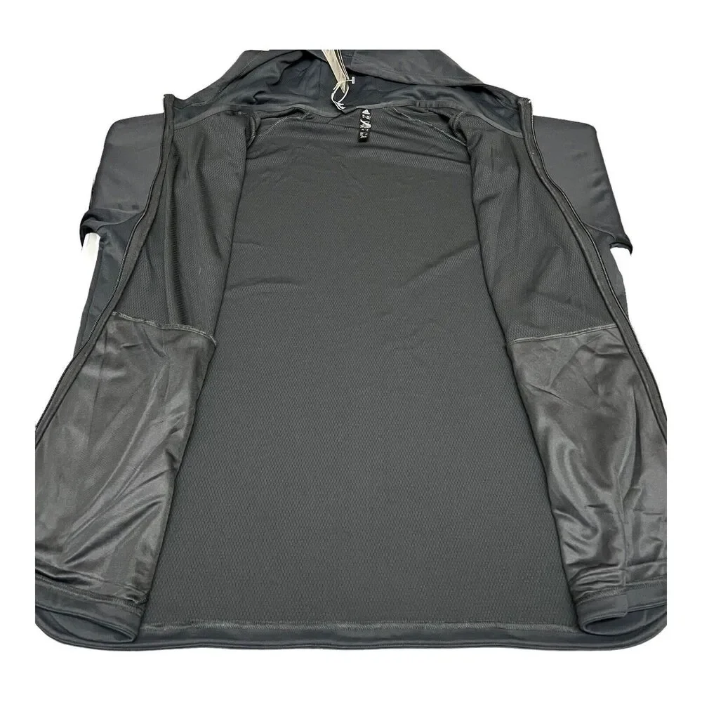 Adidas Hoodie Men 2XL Orange Full-Zip DH9071 Grey Activewear Running Outdoors - Picture 6 of 14